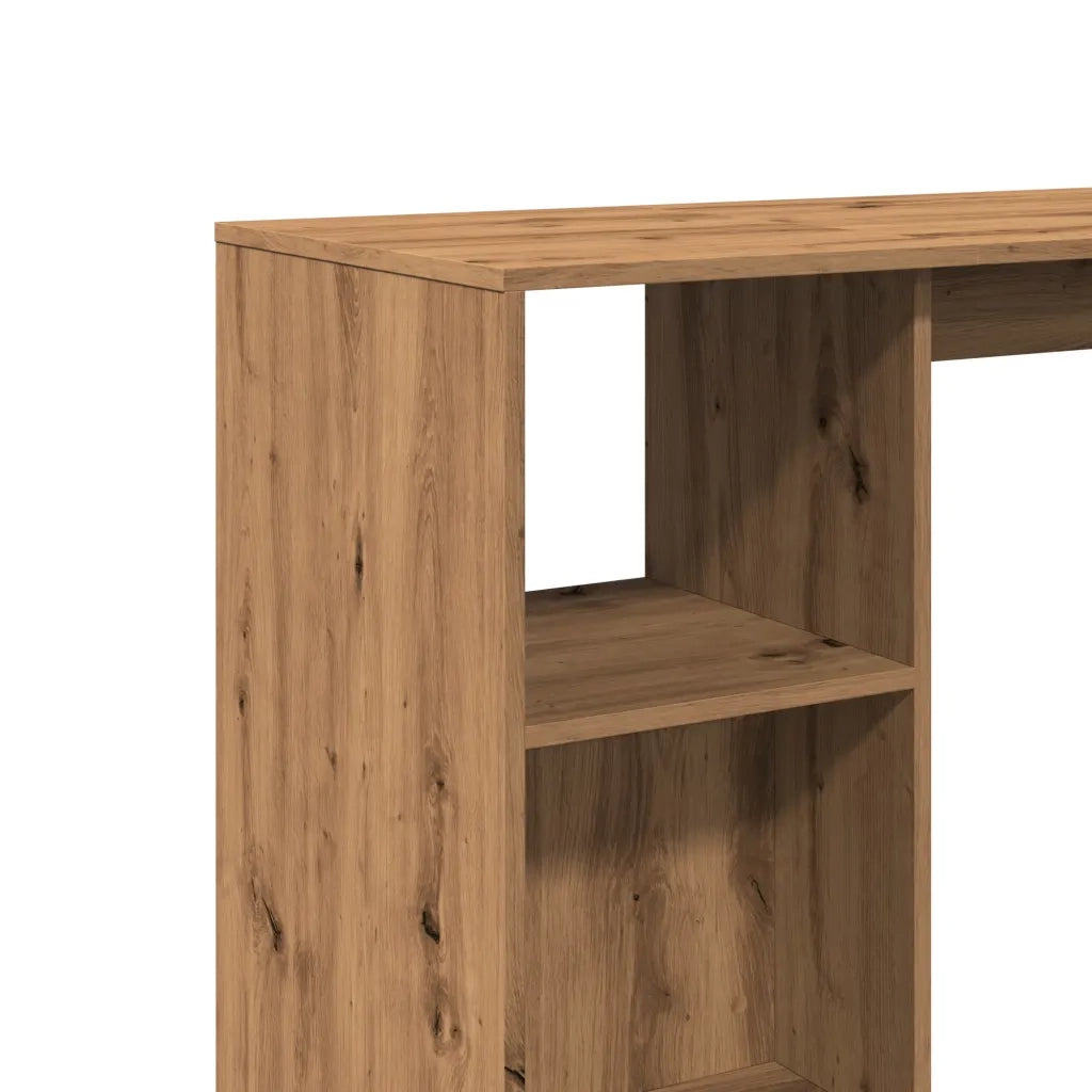 Tavolo Bar con Ripiano Rovere 124x46x103,5 cm Multistrato