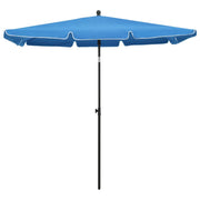Ombrellone da Giardino con Palo 210x140 cm Azzurro 315550