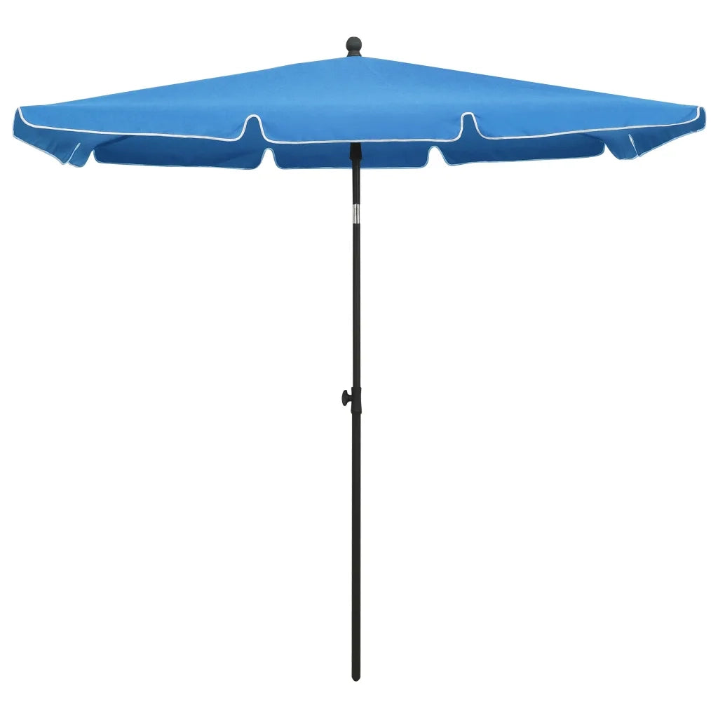 Ombrellone da Giardino con Palo 210x140 cm Azzurro 315550