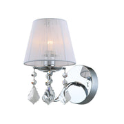 Applique Italux Cornelia con cristalli cromata E14 40W