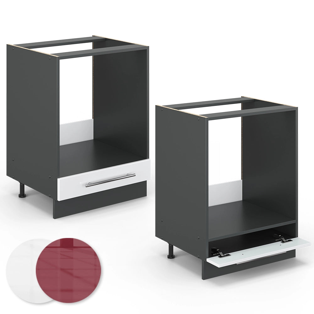 Vicco Mobile per forno da incasso Bianco lucido 60 cm senza piano di lavoro