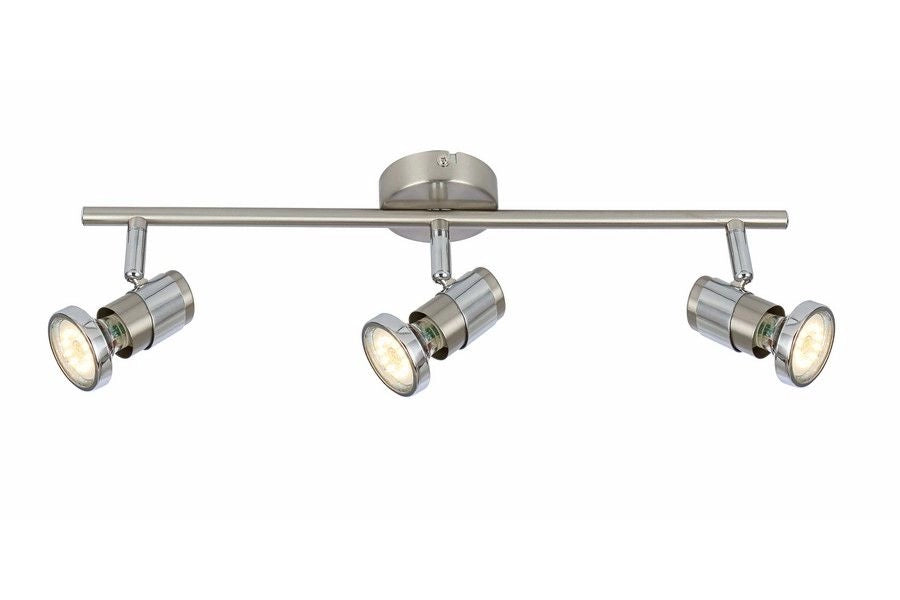 Plafoniera industriale Emina 2, 3 spot GU10, cromo Reality