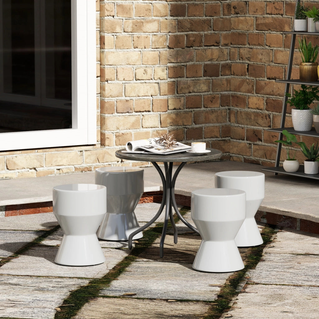 Sgabello da giardino in ceramica ¨C zephmum ¨C Grigio chiaro ?33x45,5 cm 120kg