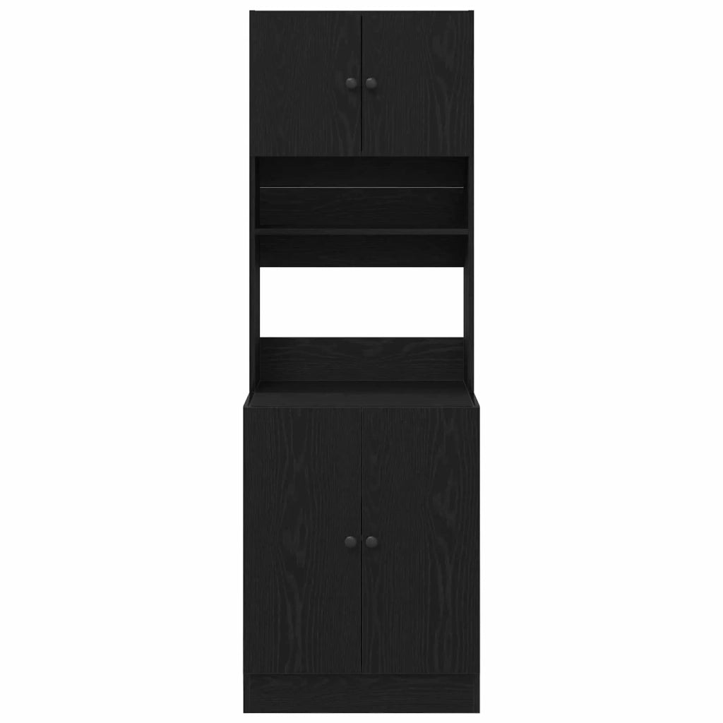 Credenza da cucina Rovere Nero 60 x 50 x 180 cm 3365557