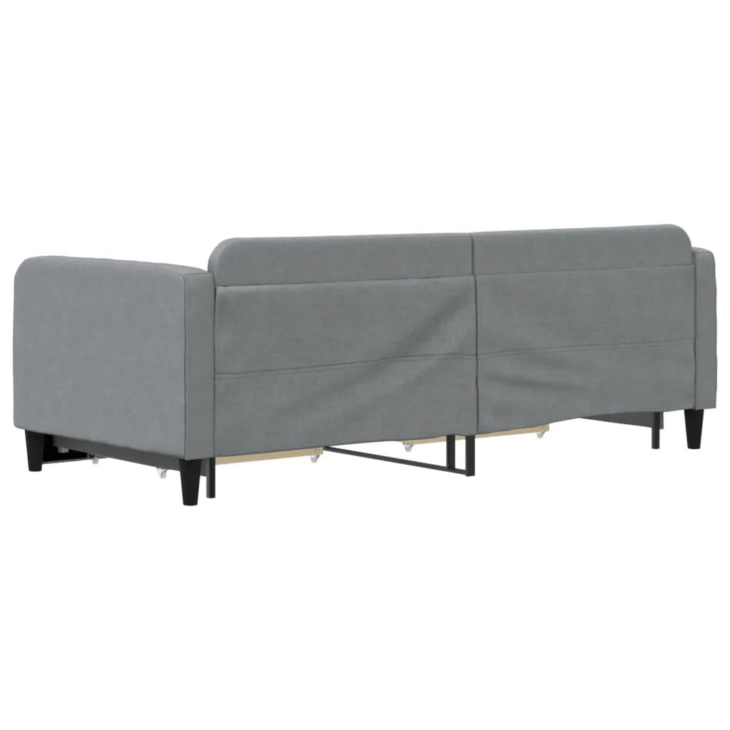 Divano Letto Estraibile Cassetti-Sofa Letto-Daybed Grigio Chiaro 90x200cm Tessuto 895599