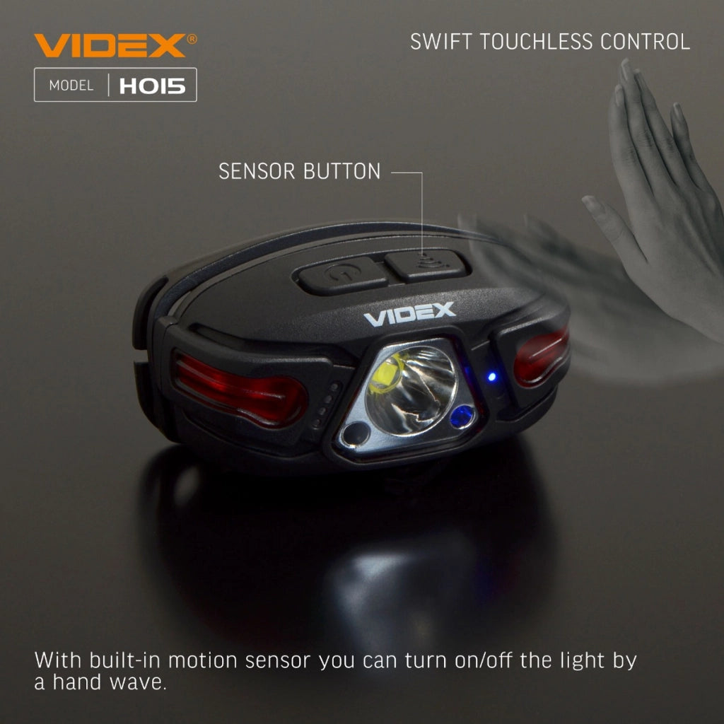 Torcia frontale Videx VLF-H015 ricaricabile 330lm 85m IP67