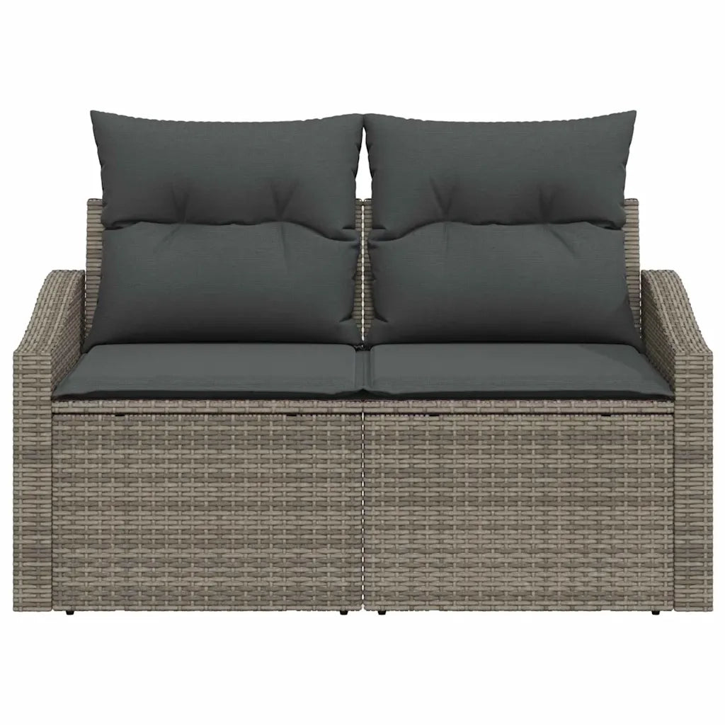 Divano da giardino con cuscino 123 x 62 x 69 cm polyrattan 42006774