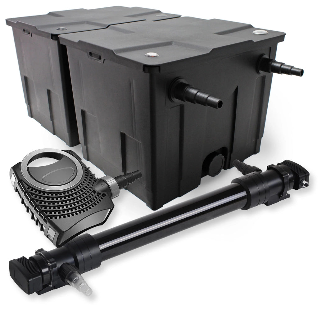 Set Filtro a 2 camere laghetto 60000l con Chiarificatore UVC 72W 6ª serie Pompa NEO10000 80W