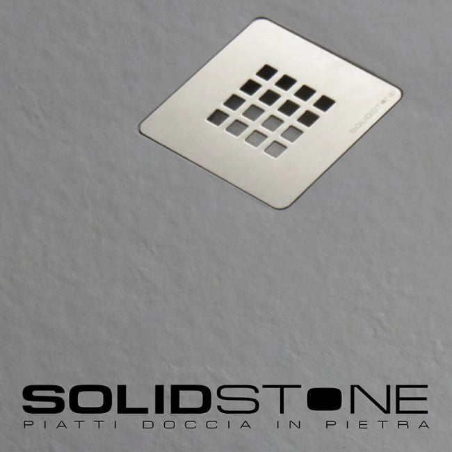 Piatto doccia in pietra SOLIDSTONE alto 2,8 cm - Grigio cemento RAL 7033 - Misura: 100x200 x 2,8h 