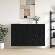 Mobiletto a muro 2 pcs Rovere Nero 69,5 x 34 x 90 cm