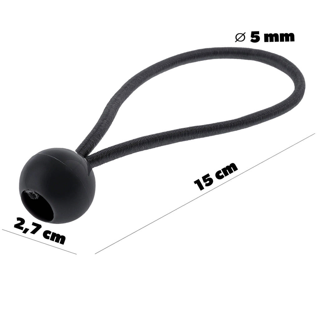 Set di elastici per teloni KADAX con sfera, 15 cm, 25 pezzi.