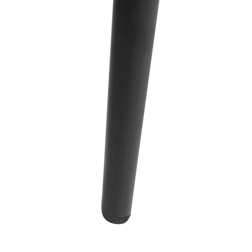 Set di 2 sedie da pranzo in tessuto bouclè nero braccioli schienale intagliato gambe in metallo moderna industriale