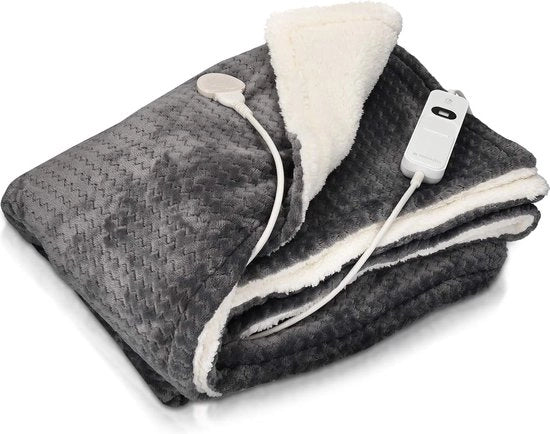 Deken Elettrico 180x130cm - 3 Impostazioni di Temperatura & Timer - Deken Caldo Leggero 2 Persone - Deken Superiore Incluso Comando a Distanza