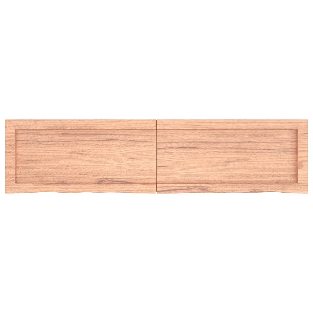 Ripiano Muro Marrone 120x30x(2-4) cm Massello Rovere Trattato 363692