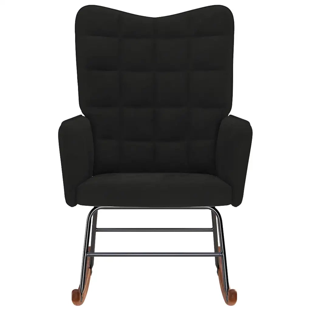 Sedia a Dondolo Nera in Velluto CFW5459304