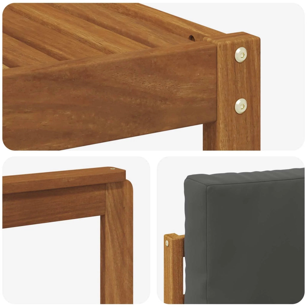 Set di divani da esterno con cuscino 6 pcs Naturale e Antracite