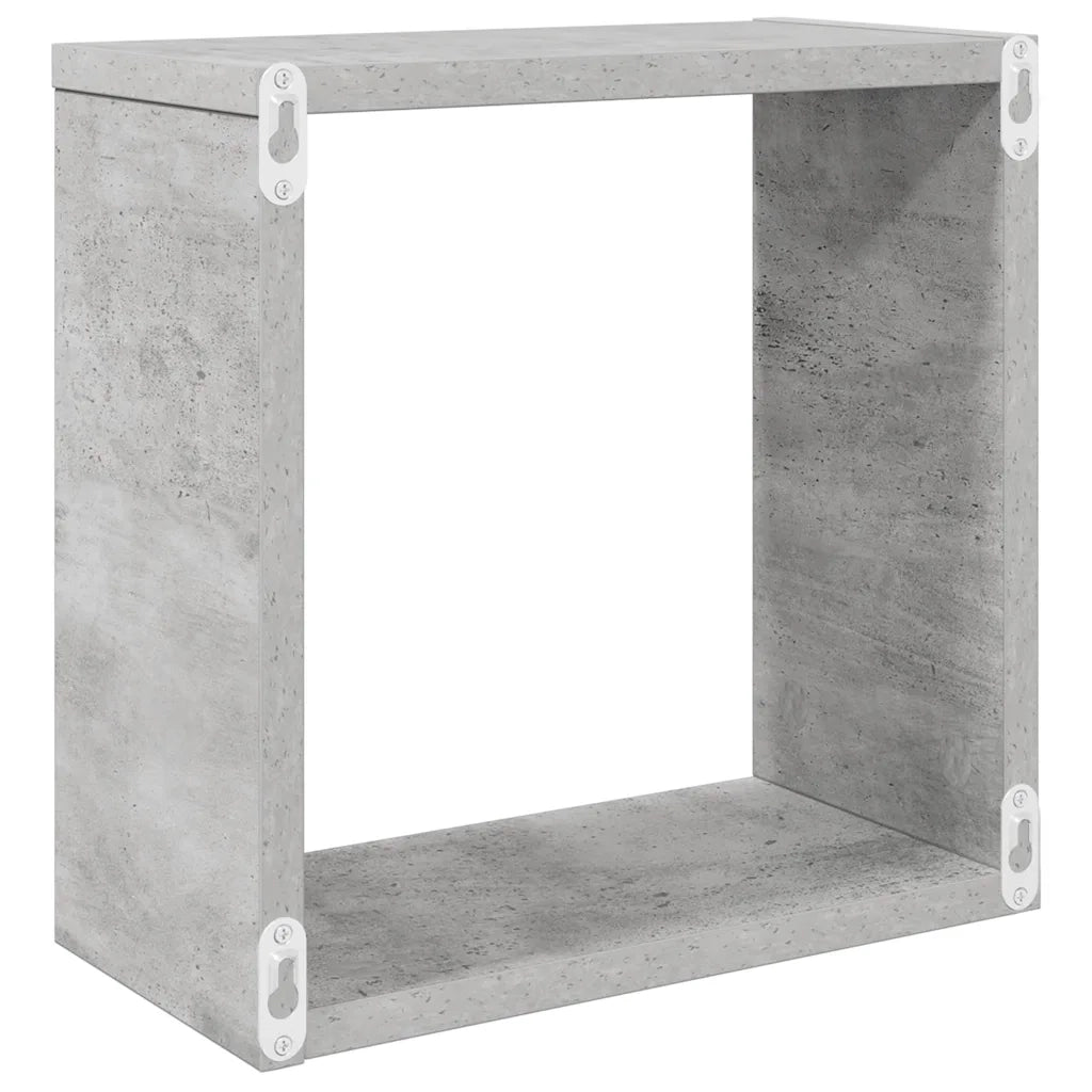 Mensole Parete a Cubo 6 pz Grigio Cemento 30x15x30 cm 807012