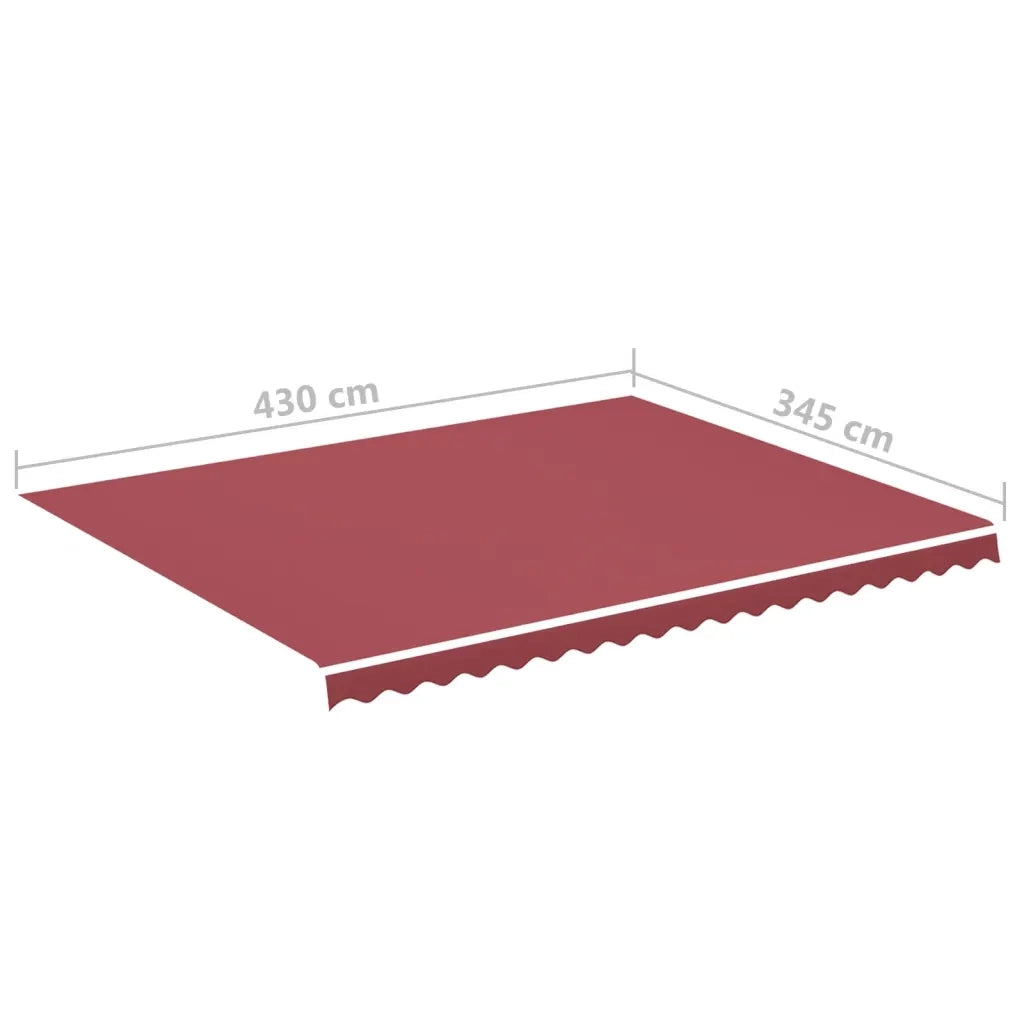 Tessuto di Ricambio per Tenda da Sole Rosso Borgogna 4,5x3,5 m 311970
