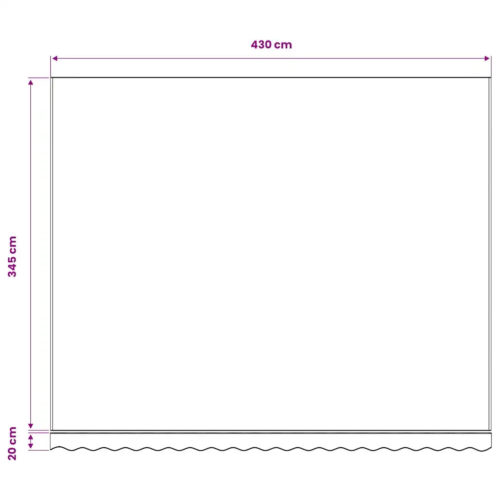 Tessuto di Ricambio per Tenda da Sole Rosso Borgogna 450x350 cm 311970