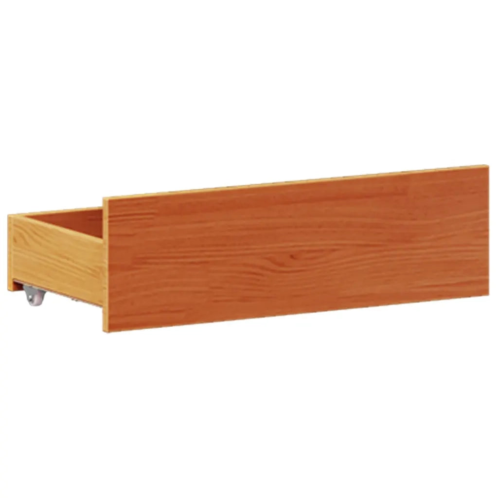 vidaXL Giroletto senza Materasso con Testata Marrone Cera 120x200 Pino