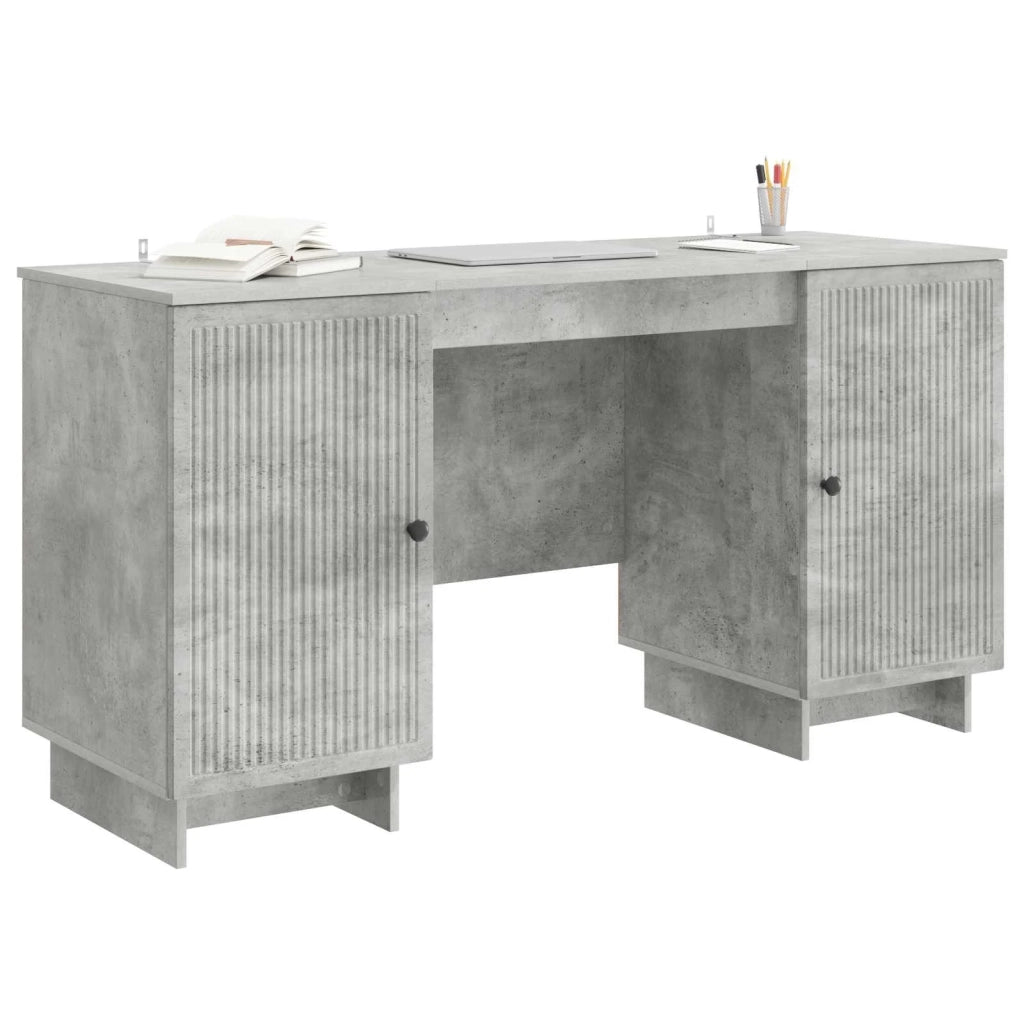 Scrivania Grigio Cemento Legno ingegnerizzato