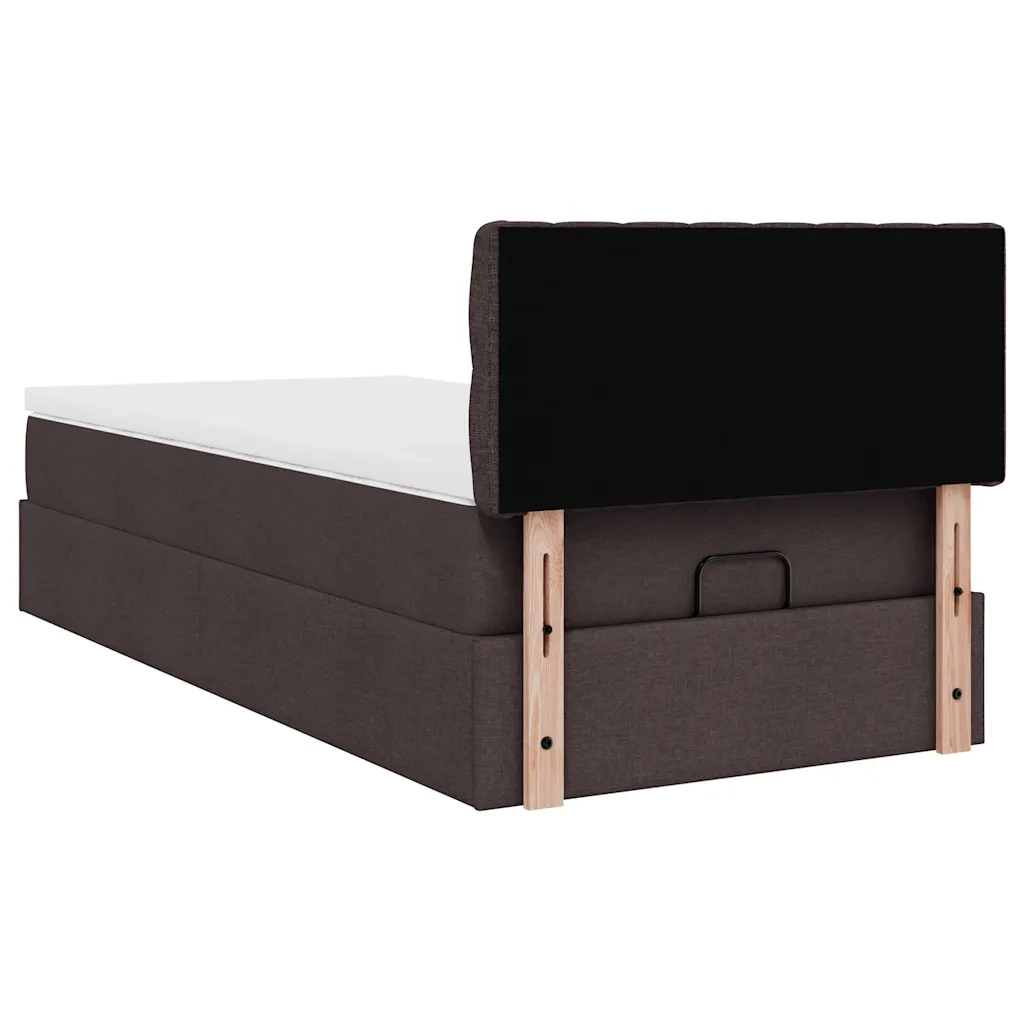 Struttura Letto Pouf con Materasso 80x200 cm in Tessuto 3311500