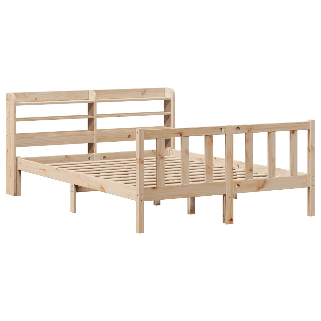 Letto matrimoniale | Letto per adulti | Letto senza Materasso 160x200 cm in Legno Massello di Pino