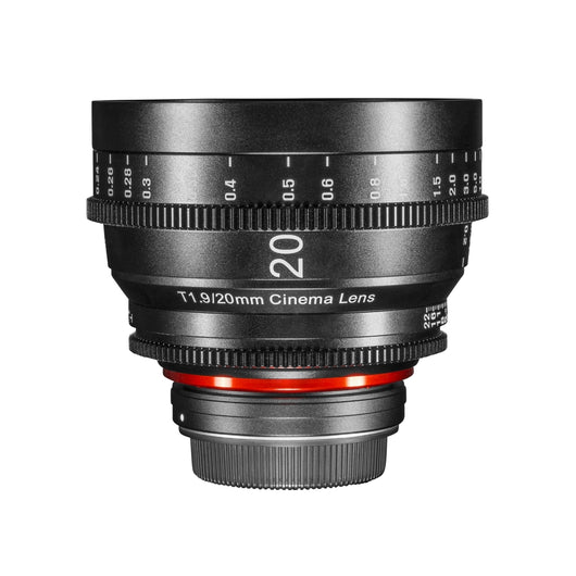 Cinema 20mm T1.9 Obiettivo Canon EF full frame MF Cine Video Lens per alte risoluzioni con ruote dentate follow focus