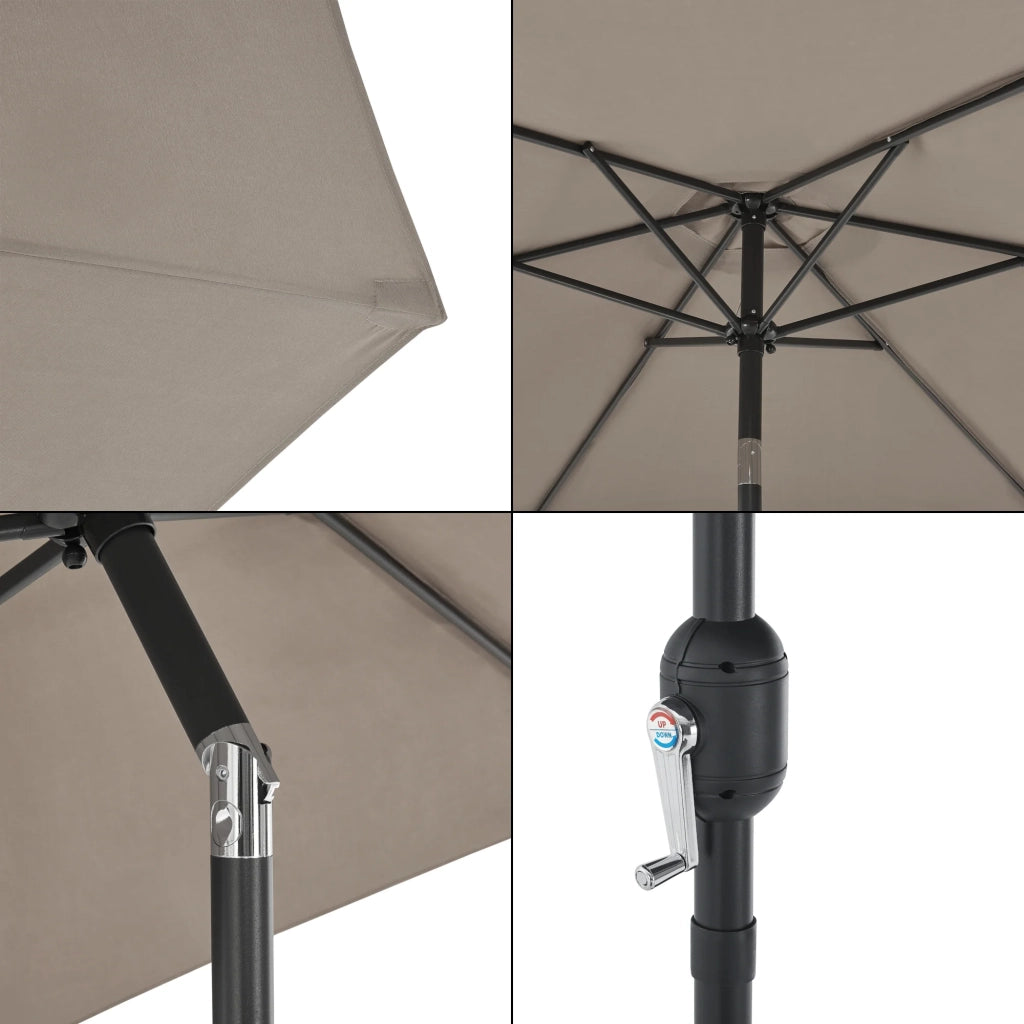 Ombrellone esagonale in poliestere 270 x 235 kaki 03_0008045