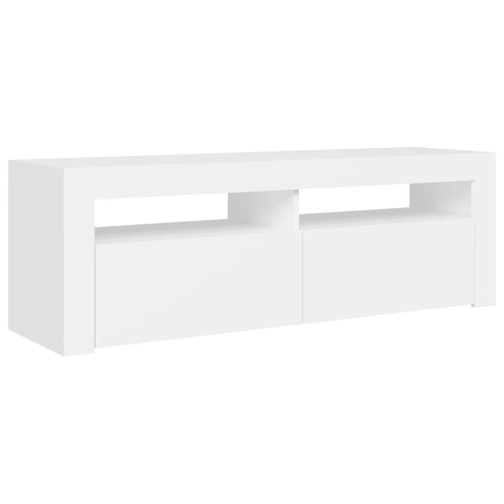 Mobile TV multimediale scaffale TV credenza mobile TV sala da pranzo soggiorno camera da letto con luci LED 120 x 35 x 40 cm bianco 02_0026517