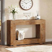Tavolo consolle rustico marrone con piano 120 cm