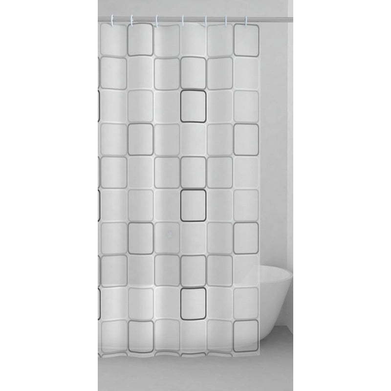 TENDA DOCCIA IN PEVA 'DOMINO' 180x200 cm Grigia - GEDY