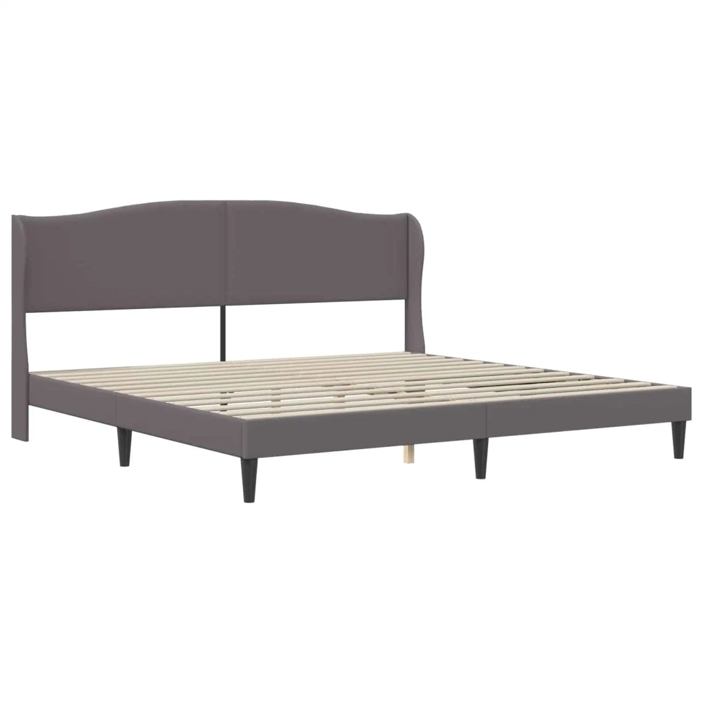 Struttura del letto con testiera Grigio 180 x 200 cm Similpelle 42027861