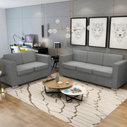 2 Pz Set di Divani in Stoffa Grigio Chiaro 274212