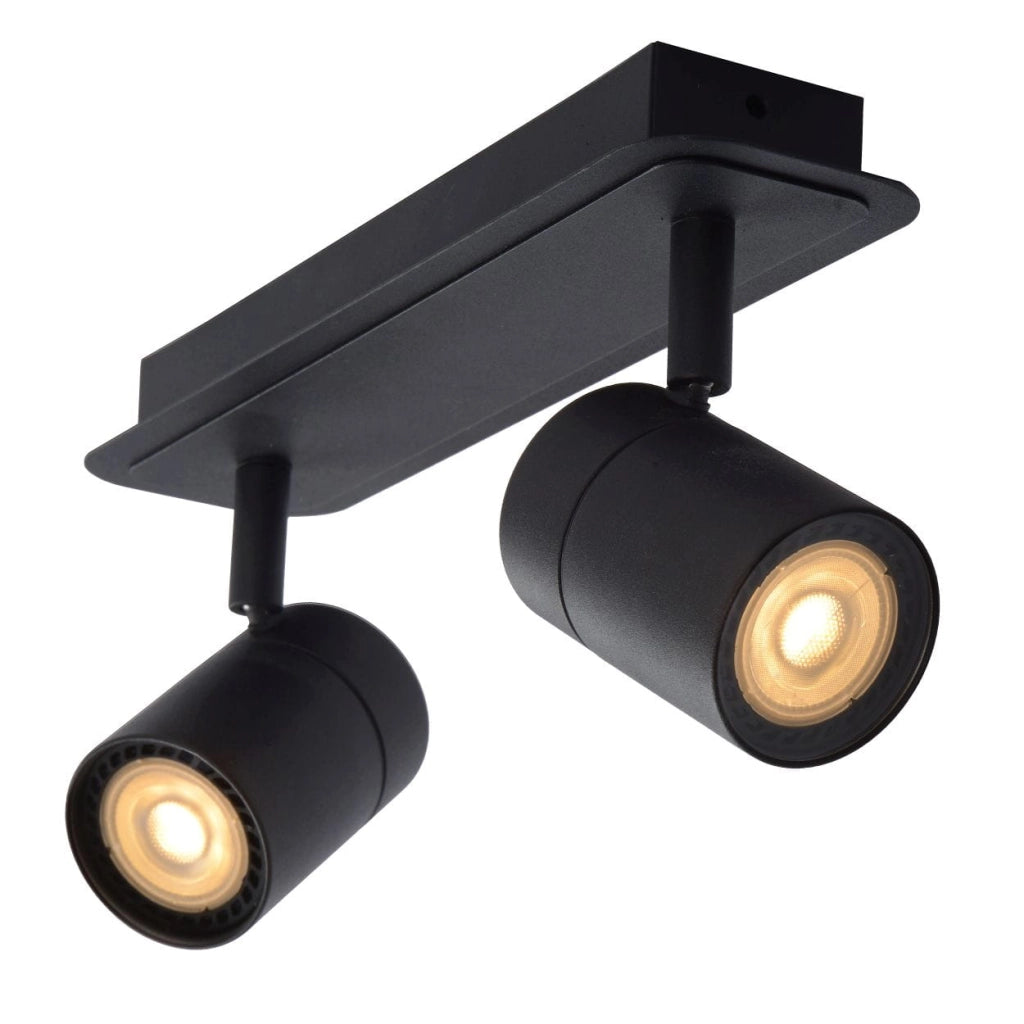 Faretto soffitto Lucide Lennert 2xGU10 5W 3000K nero IP44