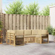 Set divano sezionale 6 pcs Bianco e Beige 245 x 128,5 x 73 cm 3392408