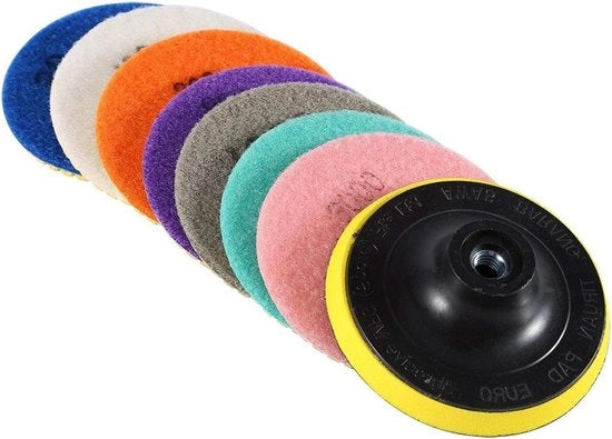 Pads di polimento a diamante non idrofilici - 4 pollici per granito marmo calcestruzzo.