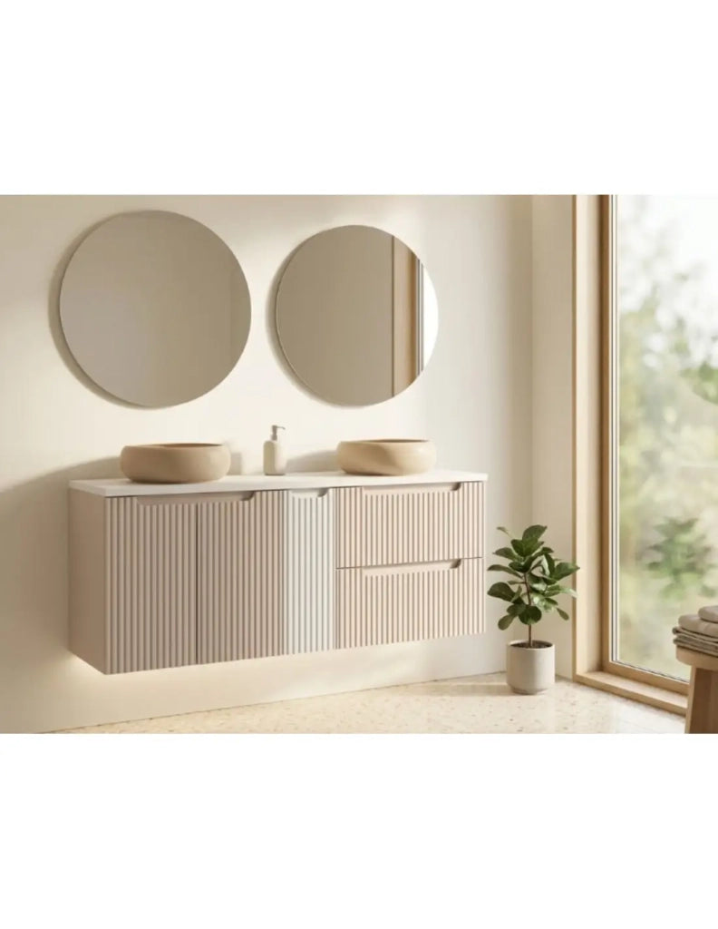Mobile da bagno VANO – Bianco – L20 × P39 × H57 cm – Da appendere – Bagno