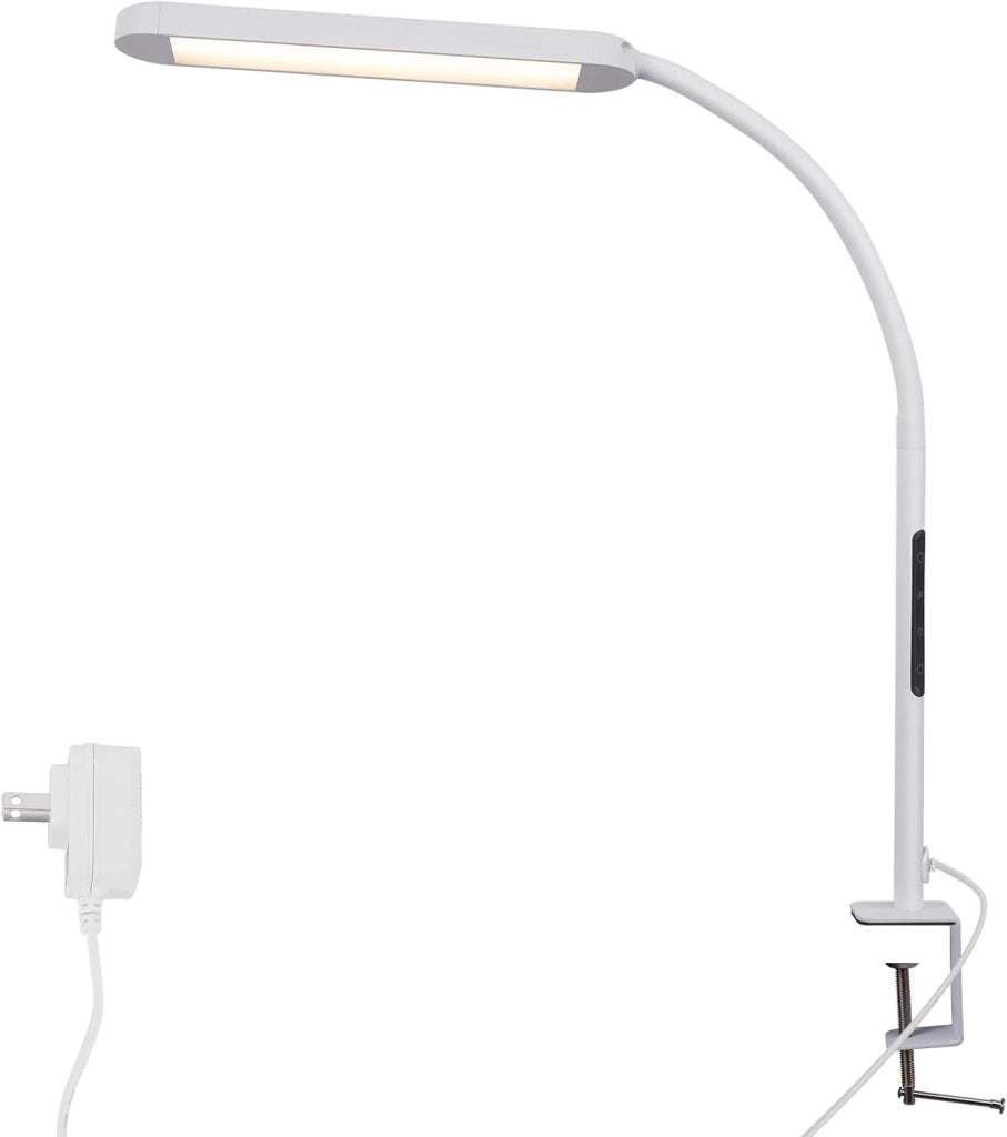 ZMH Lampada da tavolo LED 11W dimmerabile a clip con spina per soggiorno ufficio