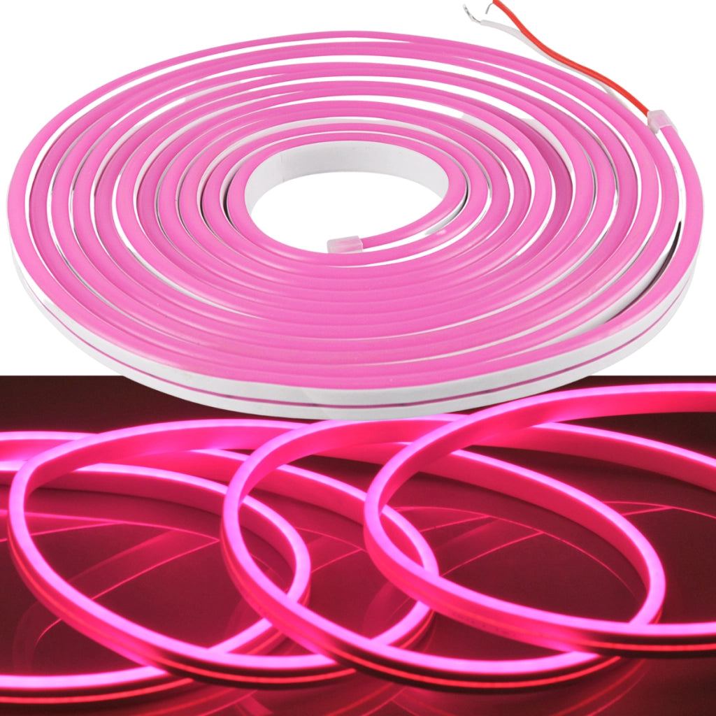 Striscia LED Neon 24V 5m rosa impermeabile IP65 Polux