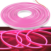 Striscia LED Neon 24V 5m rosa impermeabile IP65 Polux