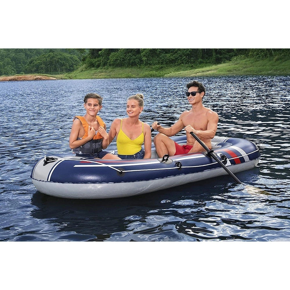 Trade Shop - Canotto Gommone Gonfiabile Treck X2 255x127x36 Cm Con Remi Pompa A Pedale 61068 -