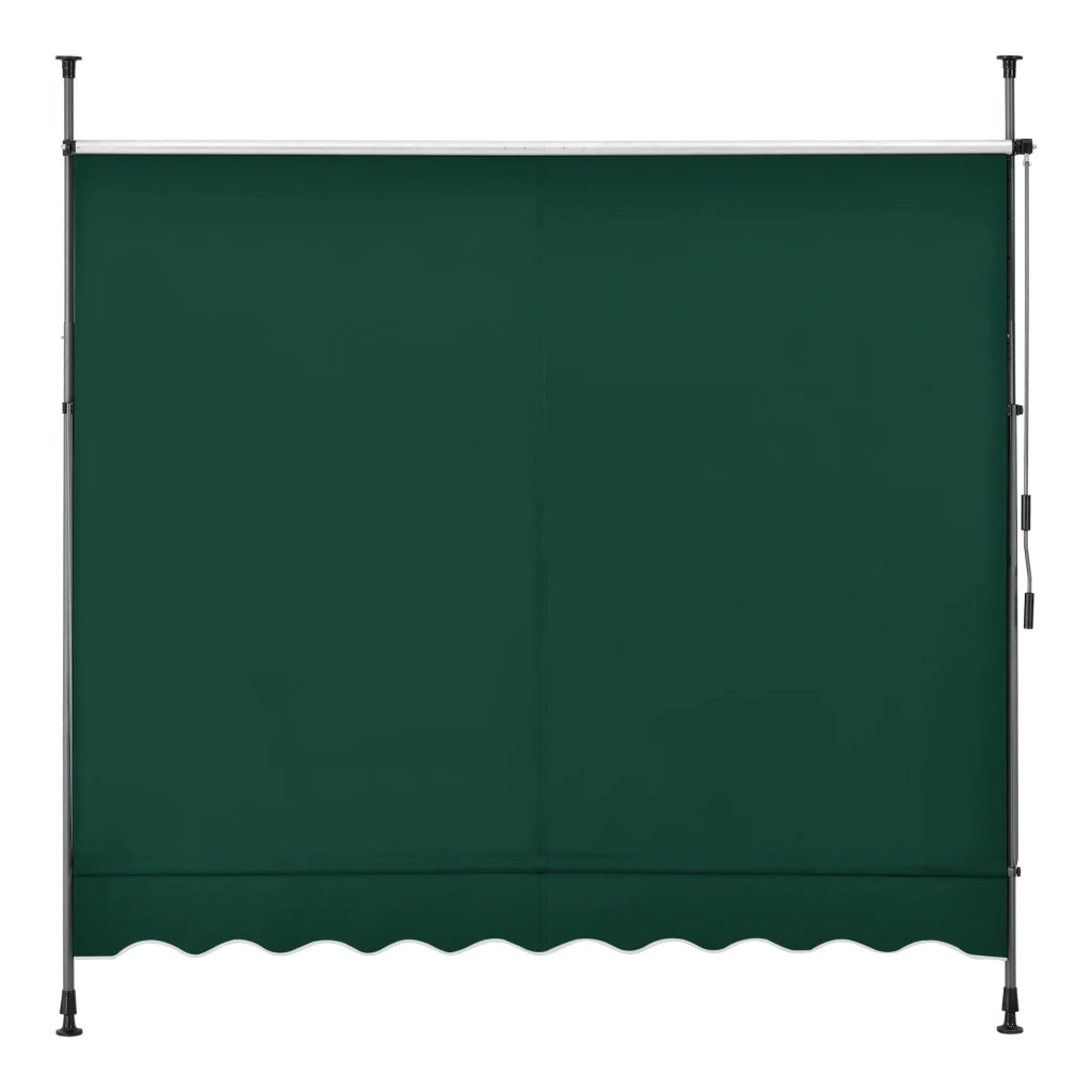 Tenda da sole telescopica in acciaio e poliestere 150 x 120 x 200-300 cm verde scuro 03_0008317