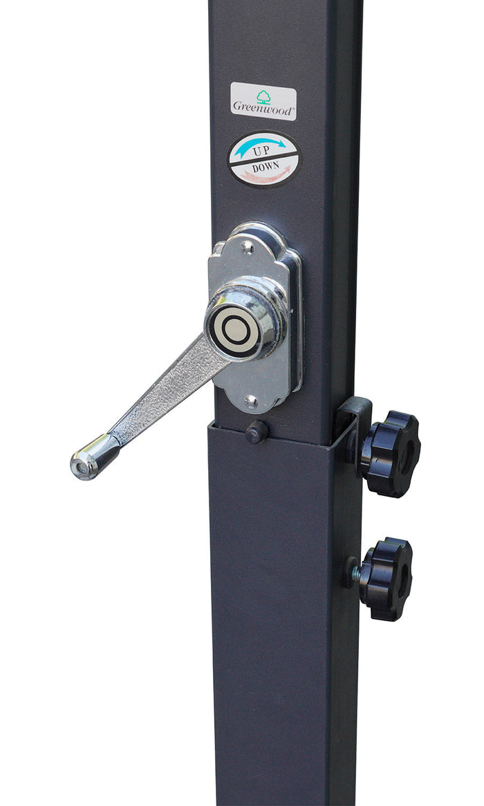 Ombrellone Decentrato da Giardino 3x2m Florida Telo in Poliestere Ecrù