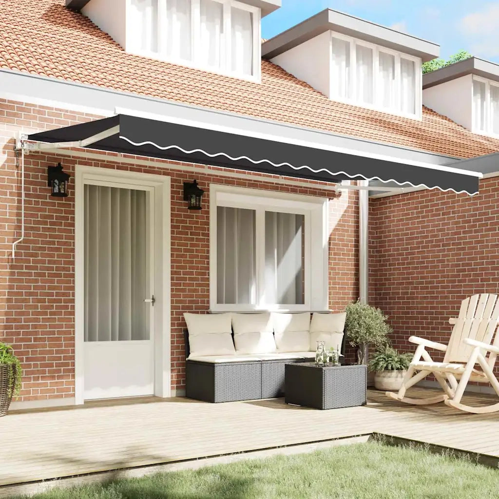 vidaXL Tenda Retrattile Antracite 350x200 cm Tessuto