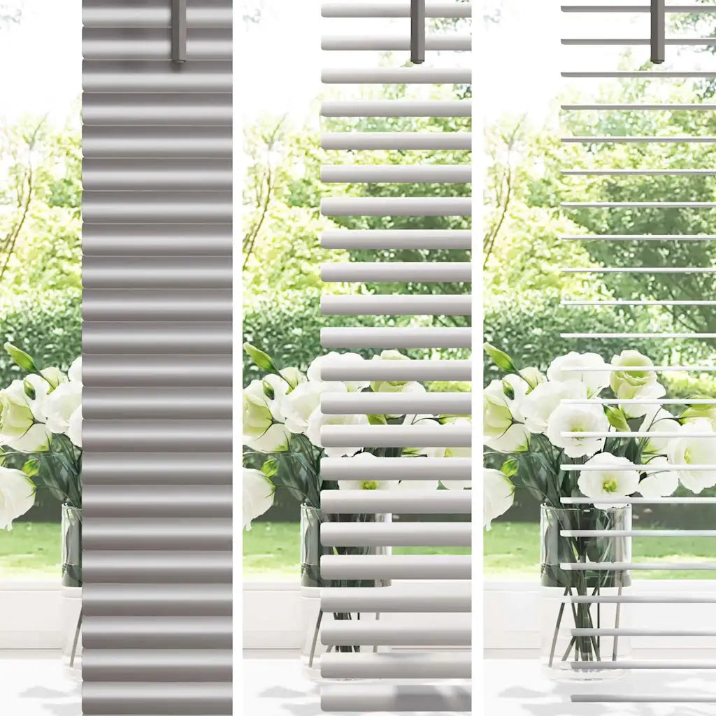 vidaXL Tenda per Finestra con tende Manuale Argento Alluminio