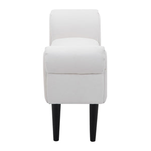 Panca Fondo Letto 102x35x51 cm con Braccioli Arrotolati Grigia