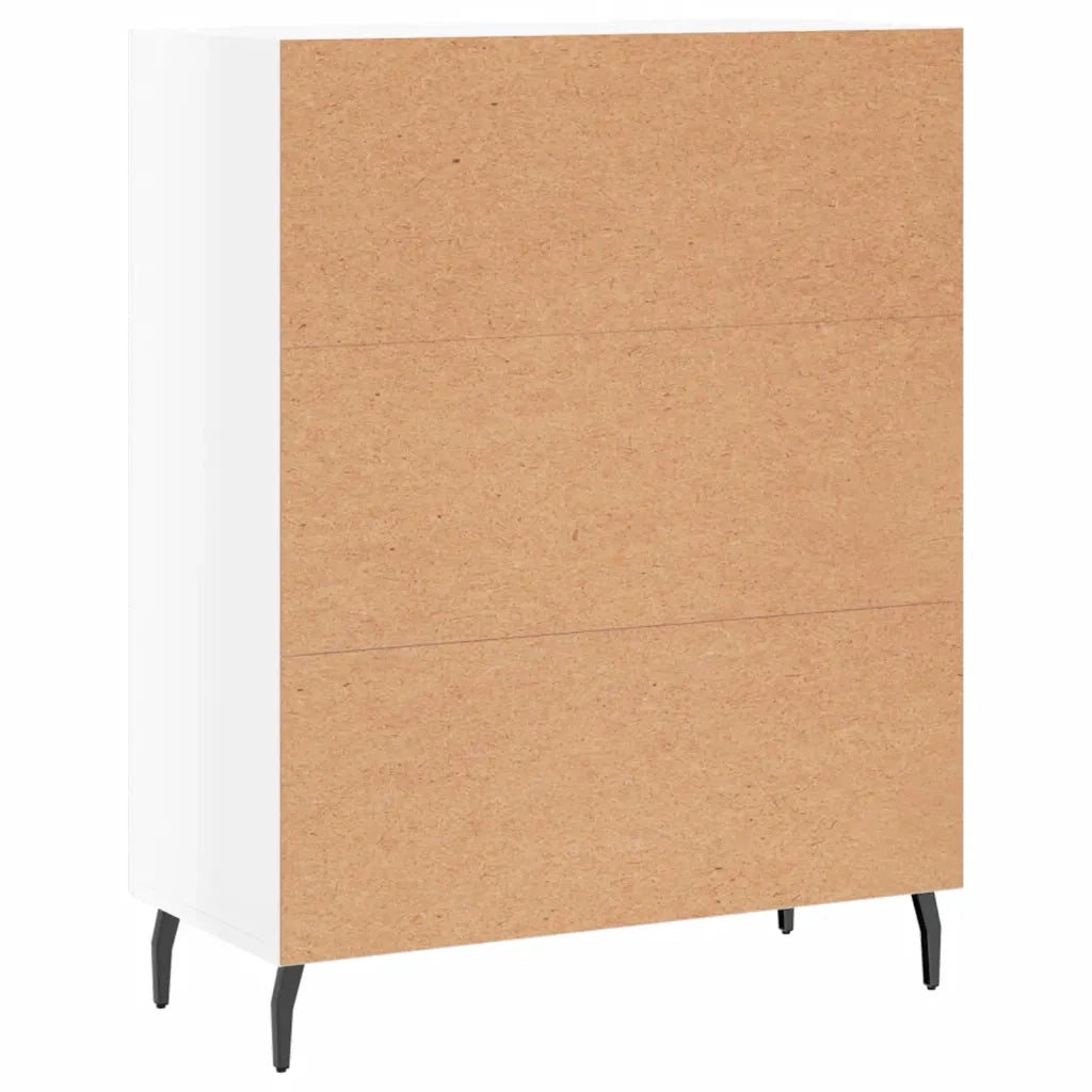 Credenza-Buffet-Armadio da cucina 69,5x34x90 cm in Legno Multistrato Bianco Lucido 121205