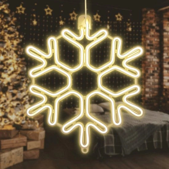 Luminaria LED a Neone 40 cm - Illuminazione Decorativa per Esterno e Interno - Bianco Caldo