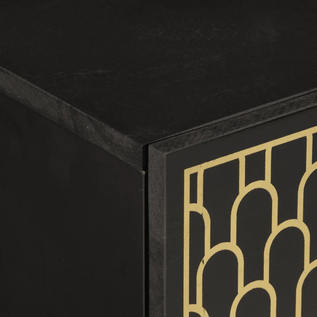 Comodini 2pz-Set di 2 Tavolino da notte 40x33x46 cm in Legno Massello di Mango 210256
